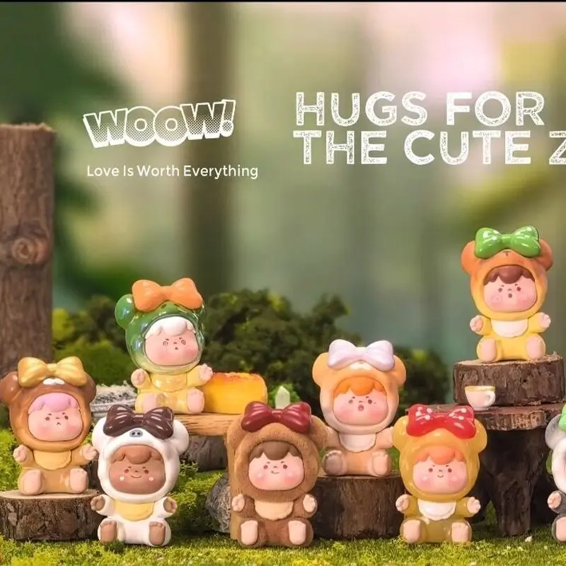 Nuevo Original en Stock Woow Little Cutie Wants a Hug Serie Zoo Lindo Saco Sorpresa Caja Ciega Figura Adorno de Escritorio Juguetes Regalos