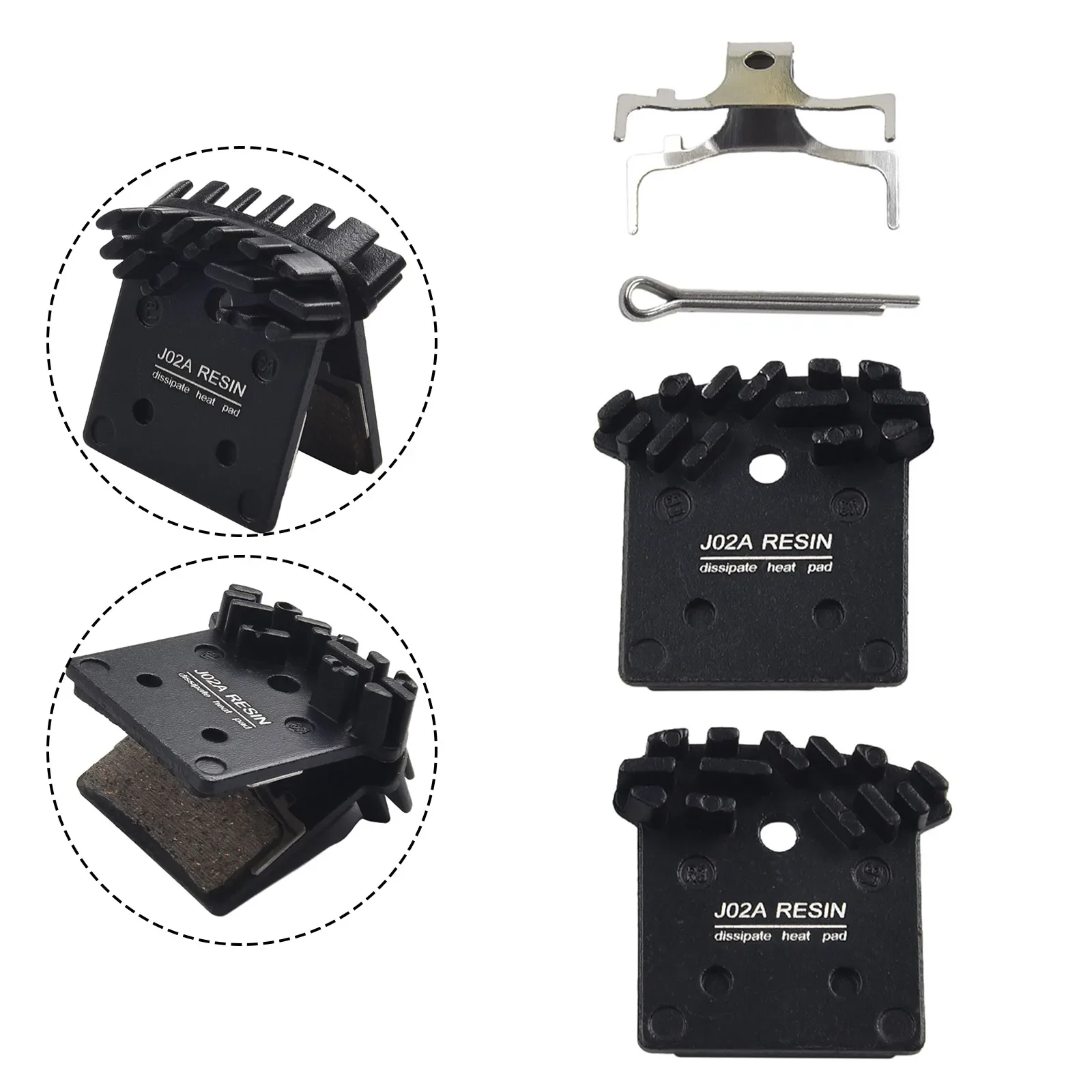 1pair Disc Brake For Pads For SLX For XT  For XTR M8000 MTB Bike Resin Cooling Fin Ice Tech Disc Brake Pads Accessories