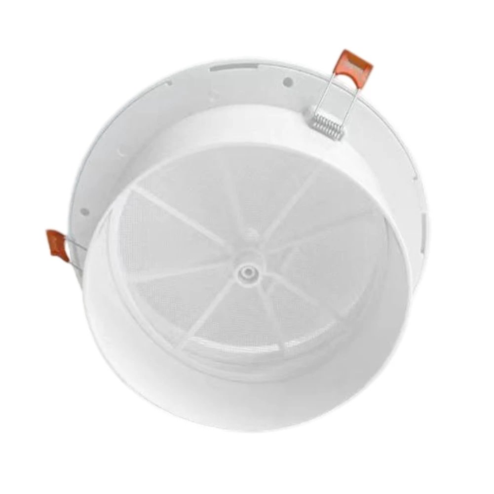 Adjustable Circular Air Vent with Spring Clip for Kitchen Bathroom Ventilation Grille Cover ABS Material 75MM to 200MM White