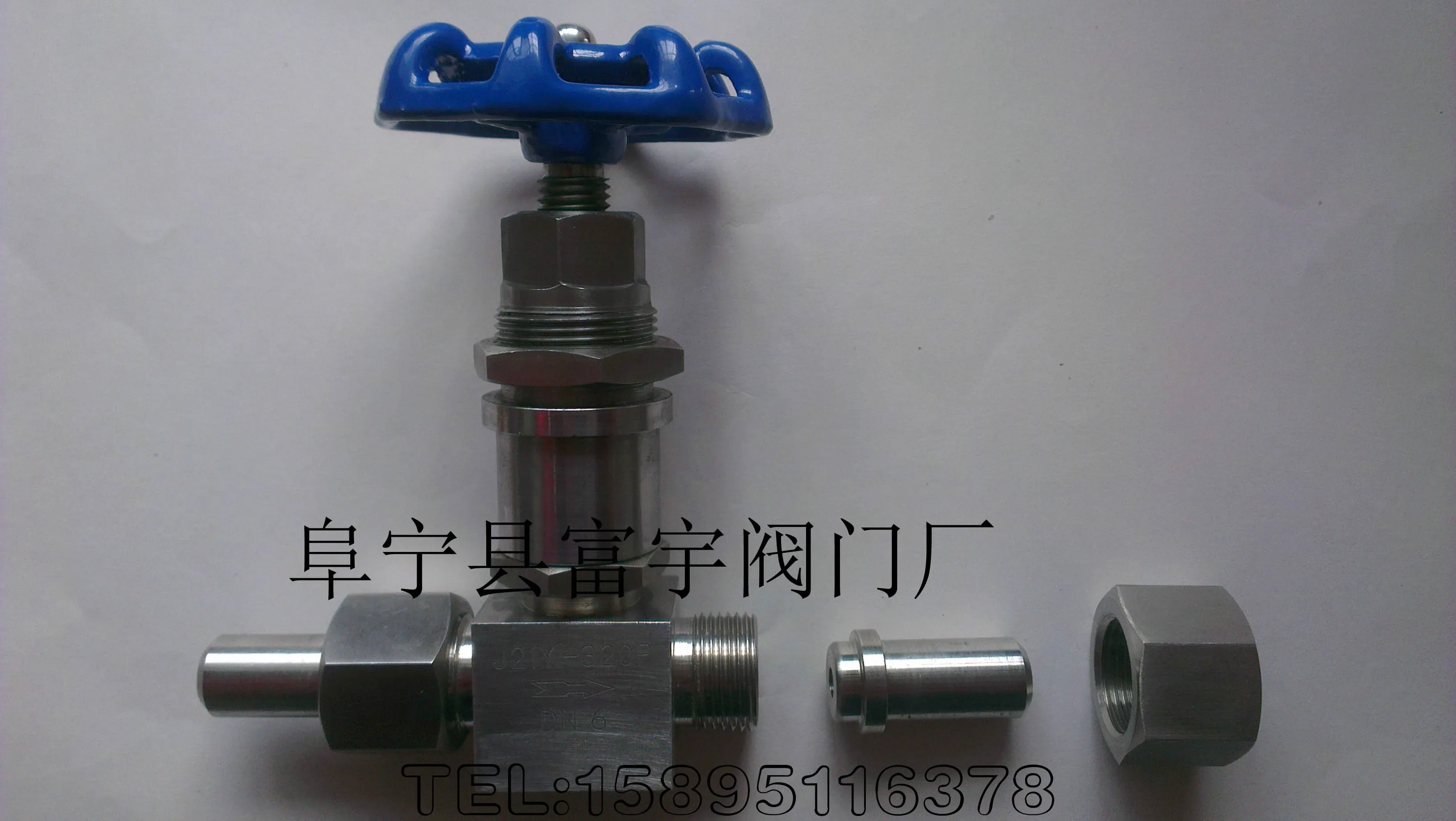 External thread straight-through globe valve Power petrochemical globe valve Stainless steel instrument valve J21Y-320P DN6