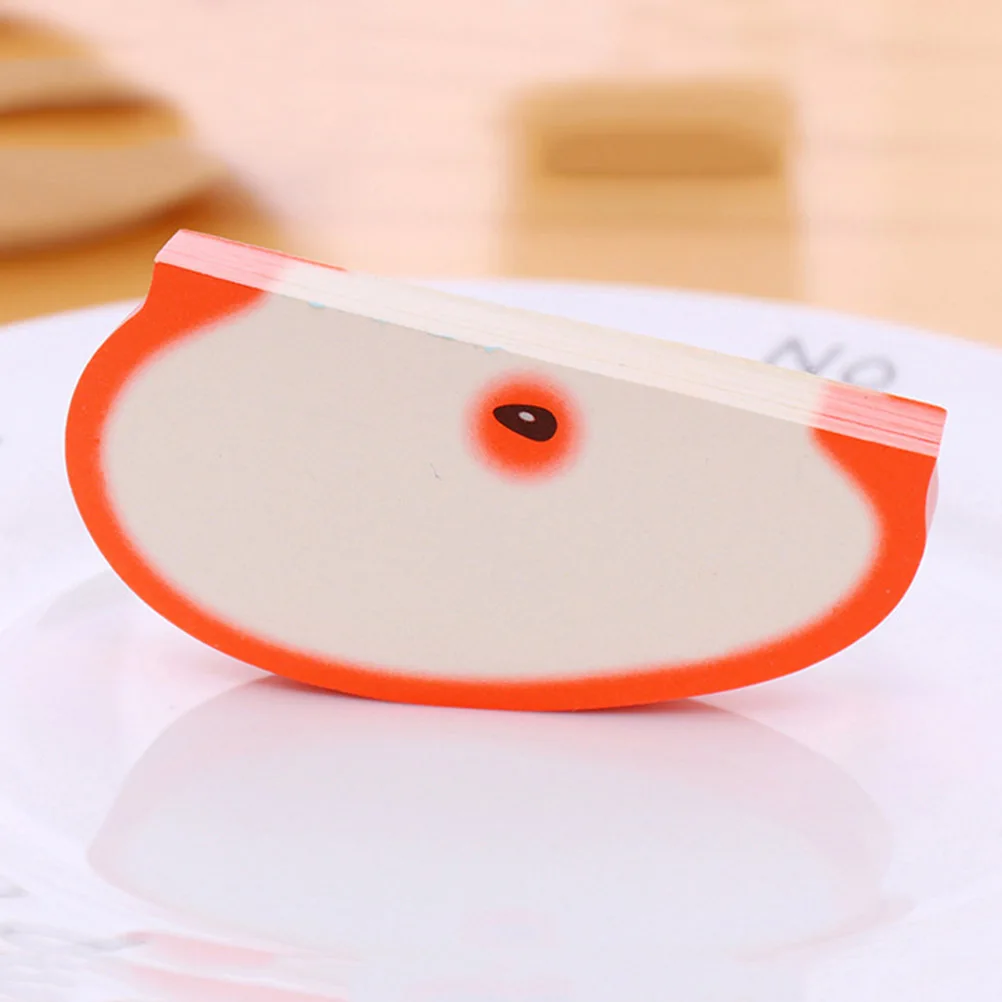 

6 Pcs Fruit Shaped Notepads Paper Post Memos Reminder Reusable Non Marking Adhesive for Study Office Home