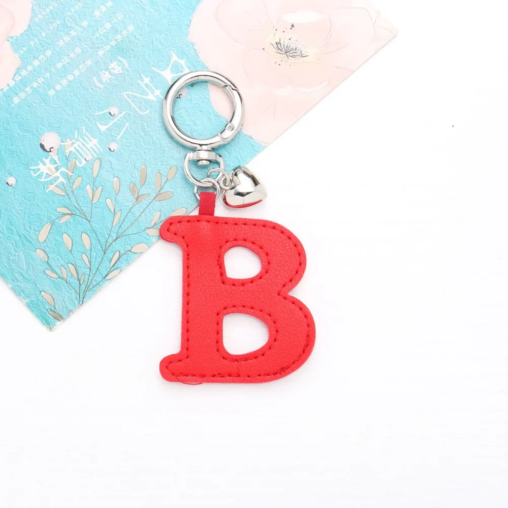 

Keys Organizer PU 26 Letter Key Chain Love Pendant Key Ring Alphabet Car Key Buckle Bag Charms Waist Buckle Business Key Holder