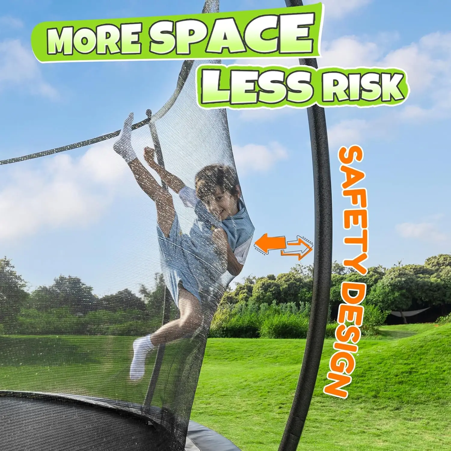 Trampoline 8FT 10FT 12FT 14FT 15FT 16FT Recreational Trampoline with Enclosure for Kids Adults, ASTM Approved, Outdoor Trampolin