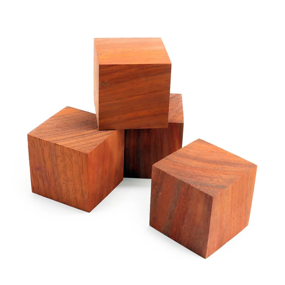 4Pcs 5cm Rosewood Isolation Cube Feet Wooden Shock Absorber Pad for HiFi Speaker AMP Turntable Audio Device