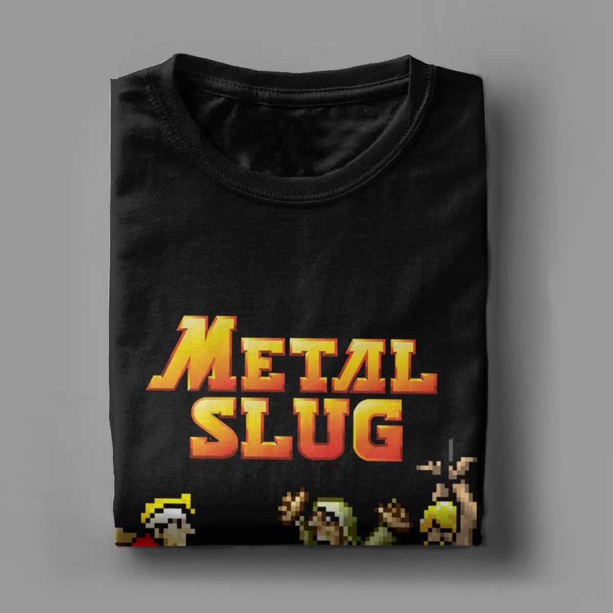 Retro arcade metal slug pixel art arcade game retro gamer video games  100% Cotton printed Gift Idea Clothes plus size t shirt