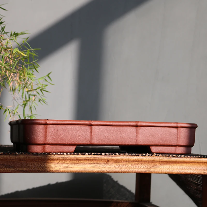 High quality Yixing clay shallow bonsai pot