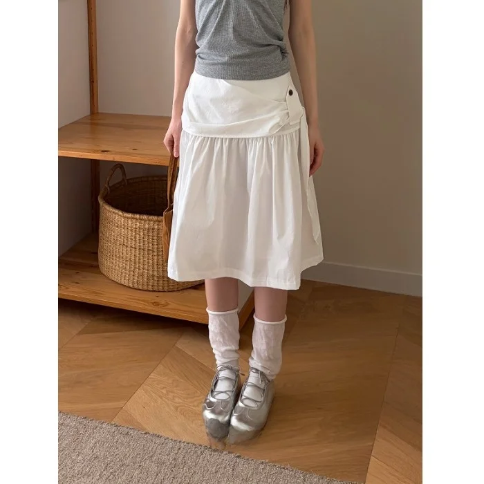 Korean Style Versatile Elegant Half Skirt for Women Casual A-Line Standard Fit Summer Collection Chinese Manufacturer