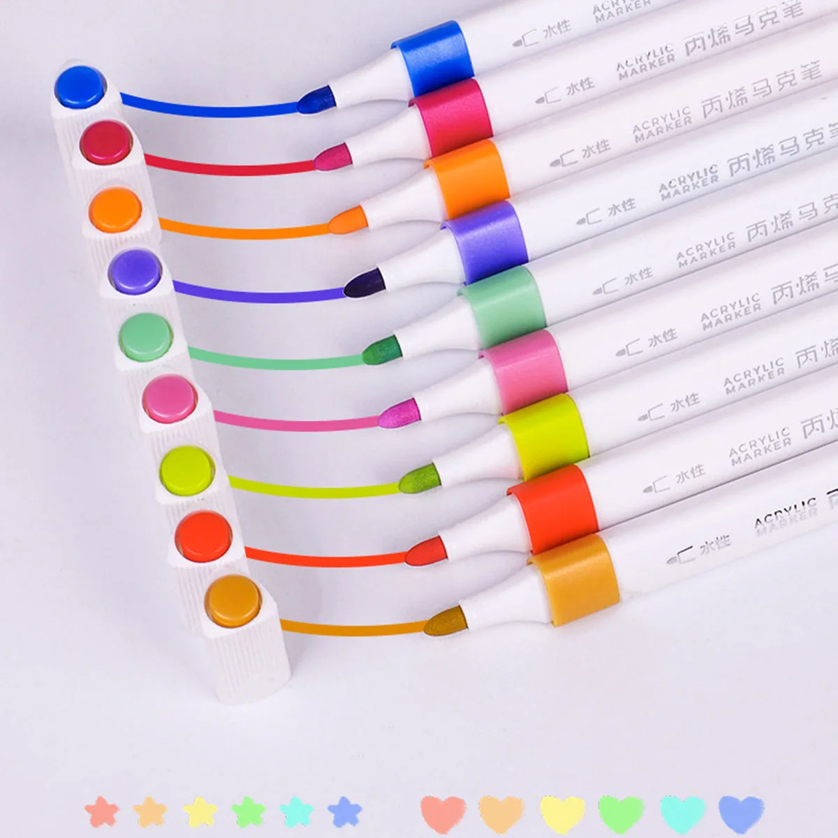 24/18/12 قطعة مجموعة أقلام تحديد الفنان مجموعة أقلام التحديد الأكريليك مثالية للمدرسة وديكور المكتب والهدايا الفنية وفئة الرسم الفني #4