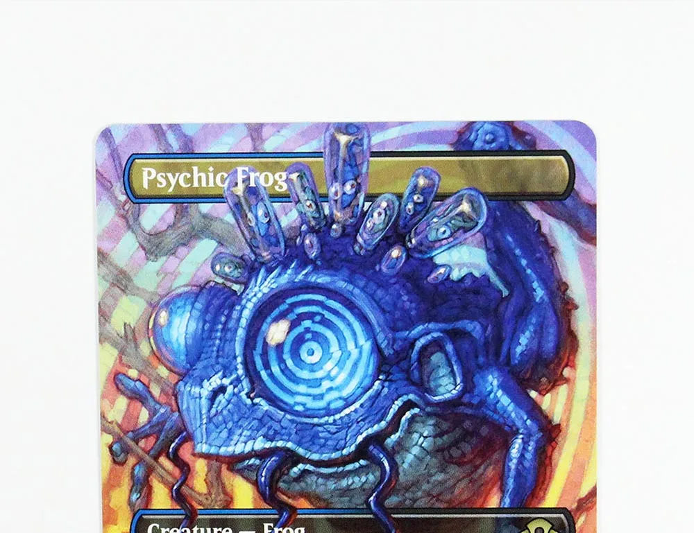 

Psychic Frog (MH3) Foil/Holo TCG Magic Proxy Black Высококачественные прокси- игральные карты Сбор настольных игр Коллекционные карточки