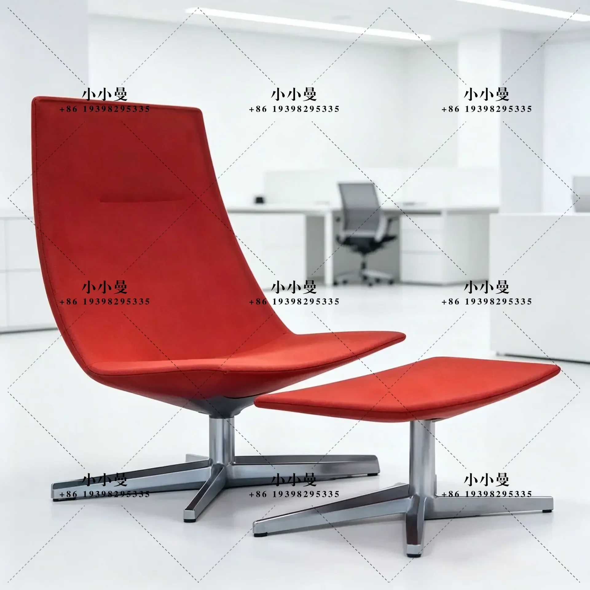 LOVIP024A Red Casual All-in-One Smooth Backrest Fit Body Chair