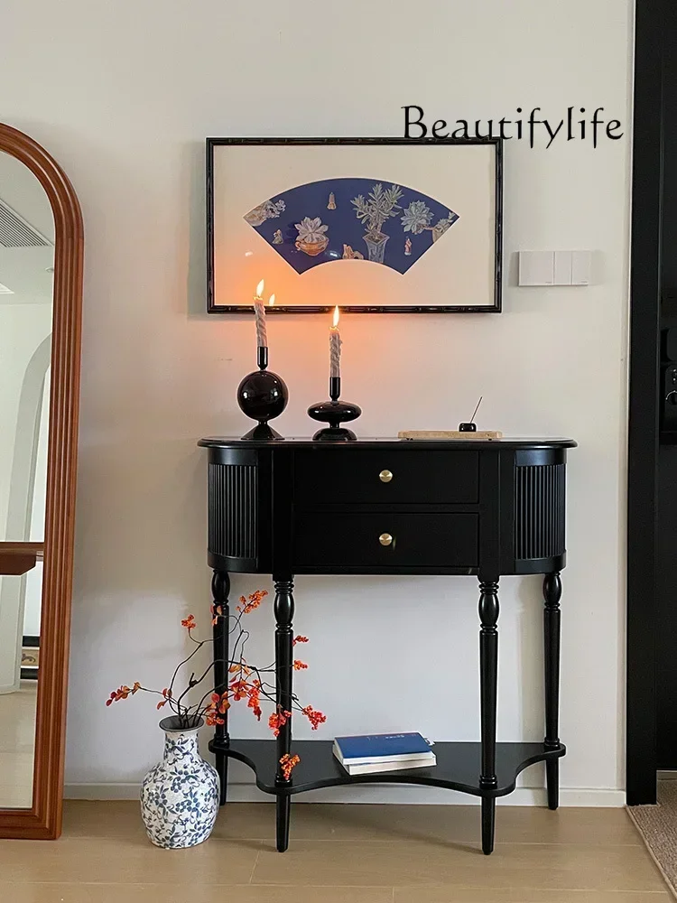 

mobili per il soggiorno Roman solid wood porch table Middle antique foyer cabinet French entry small apartment porch cabinet wit