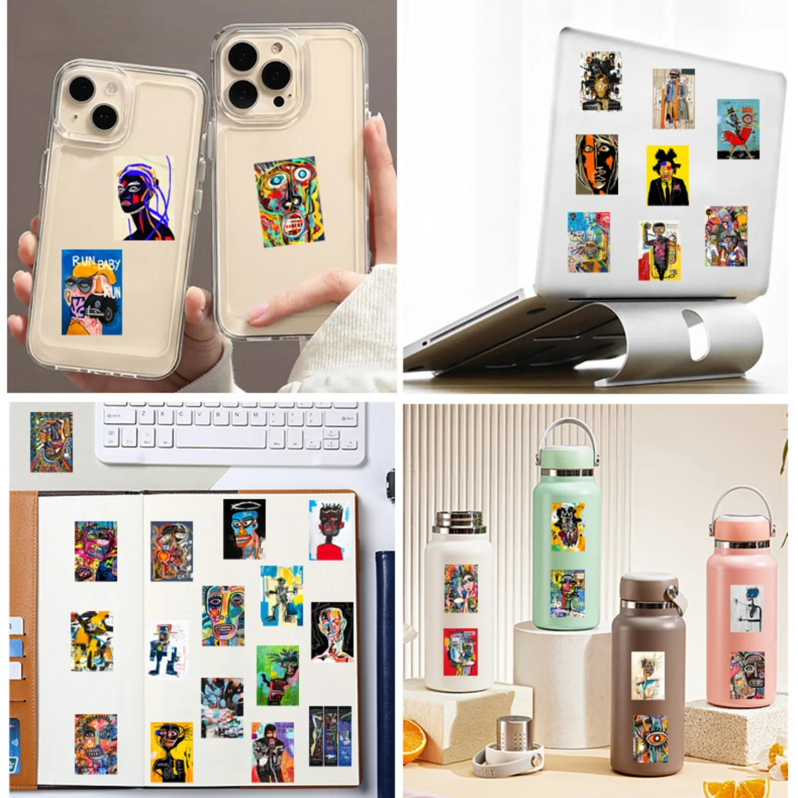 10/25/50pcs Abstract Poster Stickers Graffiti Painting for DIY Decor Suitcase Water Bottle Phone Laptop Skateboard Helmet