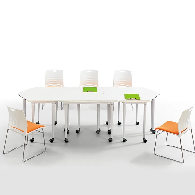 Mobile training table Free splicing combination Conference desk Keystone student desks and chairs Commercial