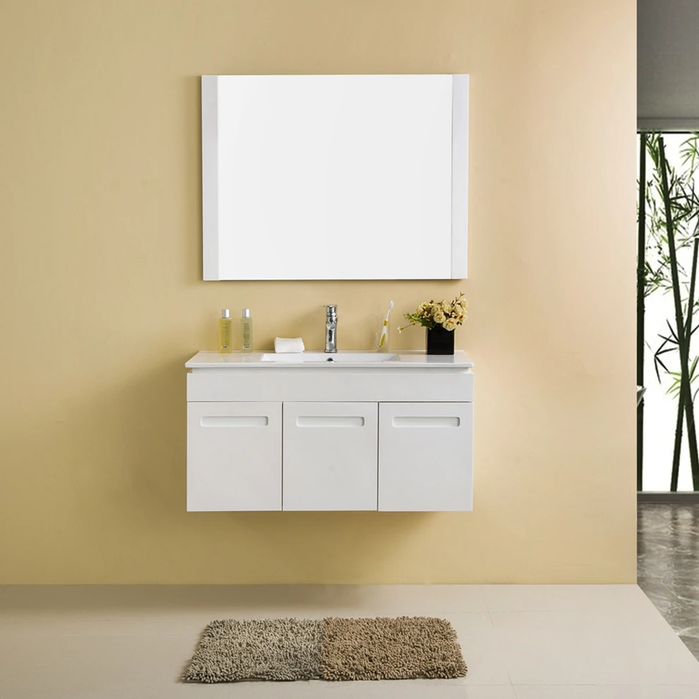 Furnitur kamar mandi mewah kabinet kamar mandi desain Eropa modern vanity kamar mandi dengan kabinet