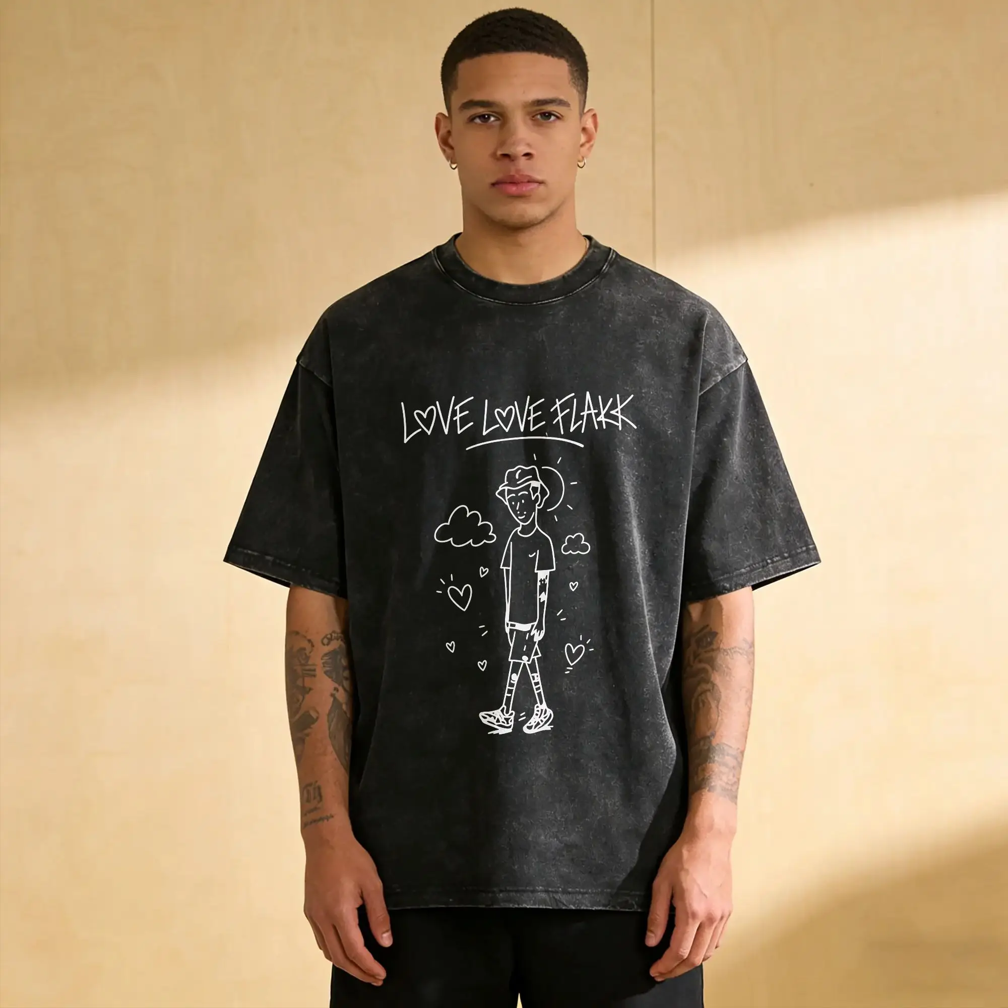 Rapper RELS B Love Love Flakk Album 2026 T Shirt  Harajuku T Shirts Short Sleeve Y2K Retro Tshirt Summer  O-Neck Oversize Tees
