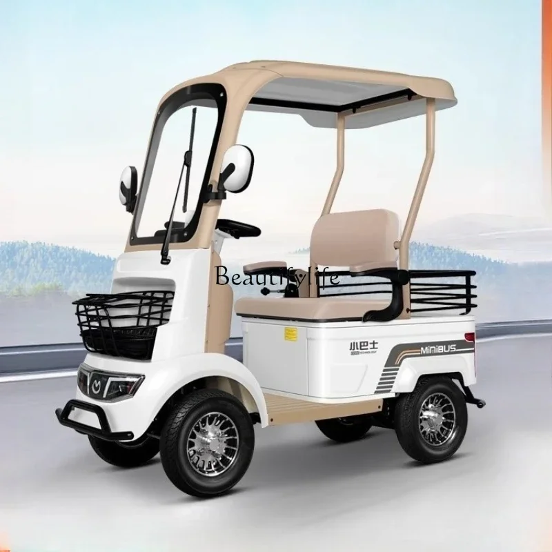 

PJ13Small bus A2 high-end elderly scooter four-wheeled electric vehicle elderly double battery car with shed