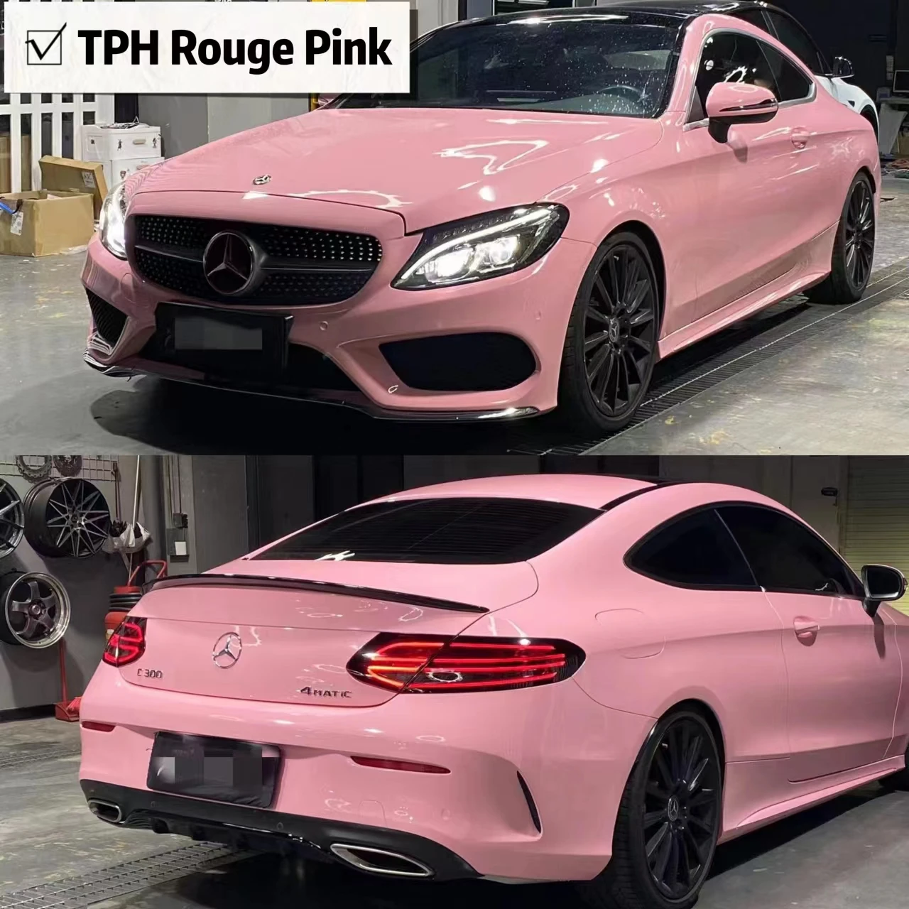 

1.52*17m PPF Gloss Rouge Pink Car Wrap Vinyl Roll Wraps TPH Car Paint Protection Film