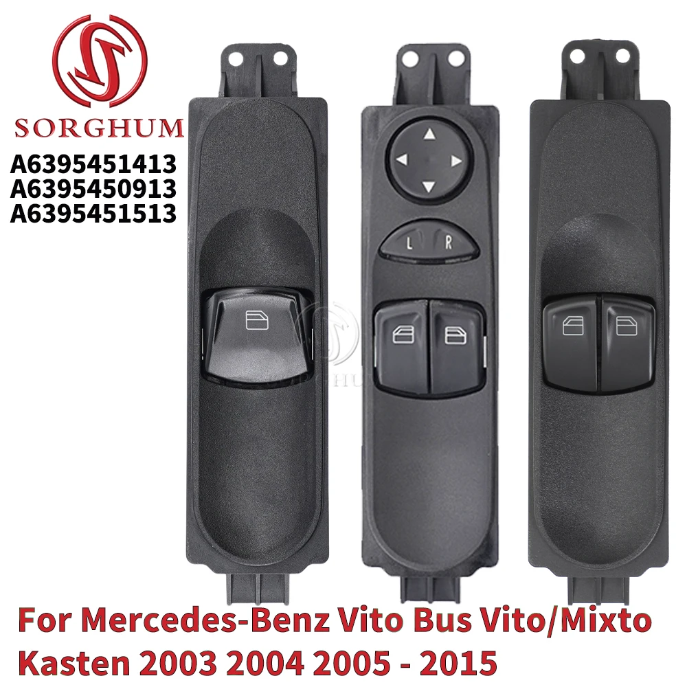 Power Window Switch Control Button for Mercedes-Benz Vito Bus Vito/Mixto Kasten 2003 - 2015 A6395450913 A6395451413 A6395451513