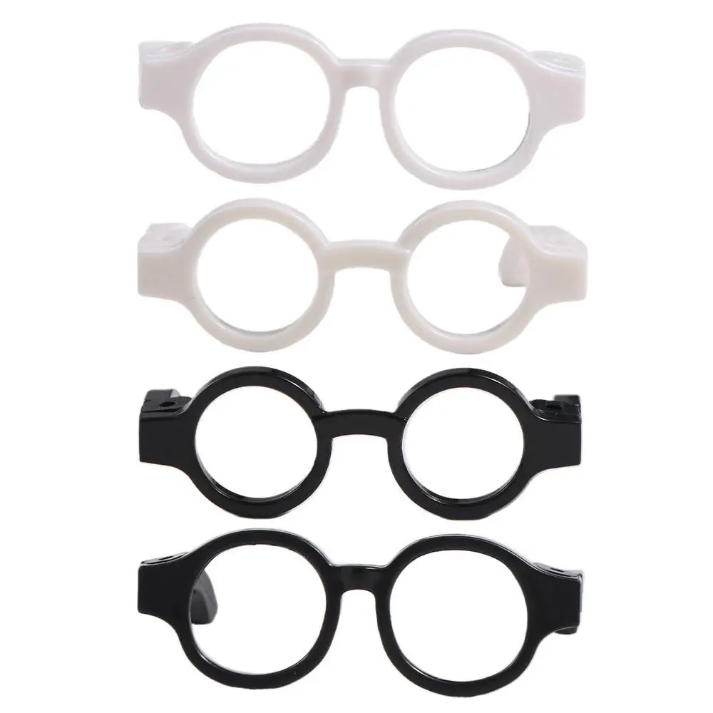 Black Frame OB11 Doll Round Glasses Miniature Round Doll Round Glasses Plastic Square Frame Doll Mini Glasses Doll Ornament