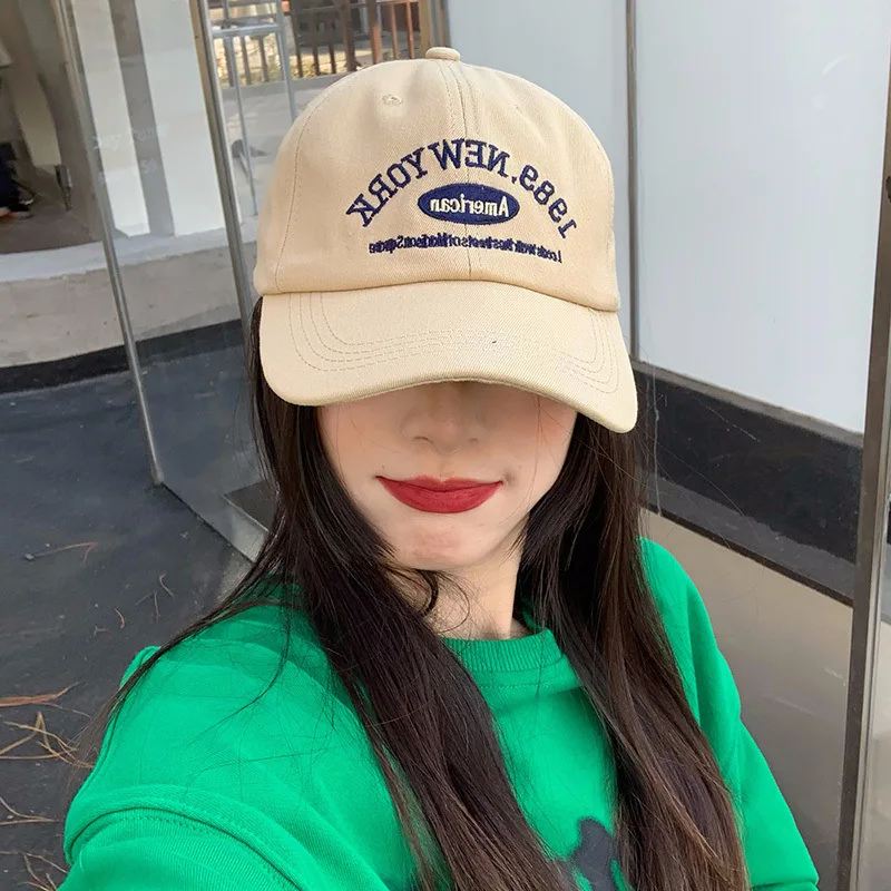 

Korean Retro Baseball Hat Women's Autumn Winter Versatile Ins Street Letter Embroidered Caps Summer Couple Men