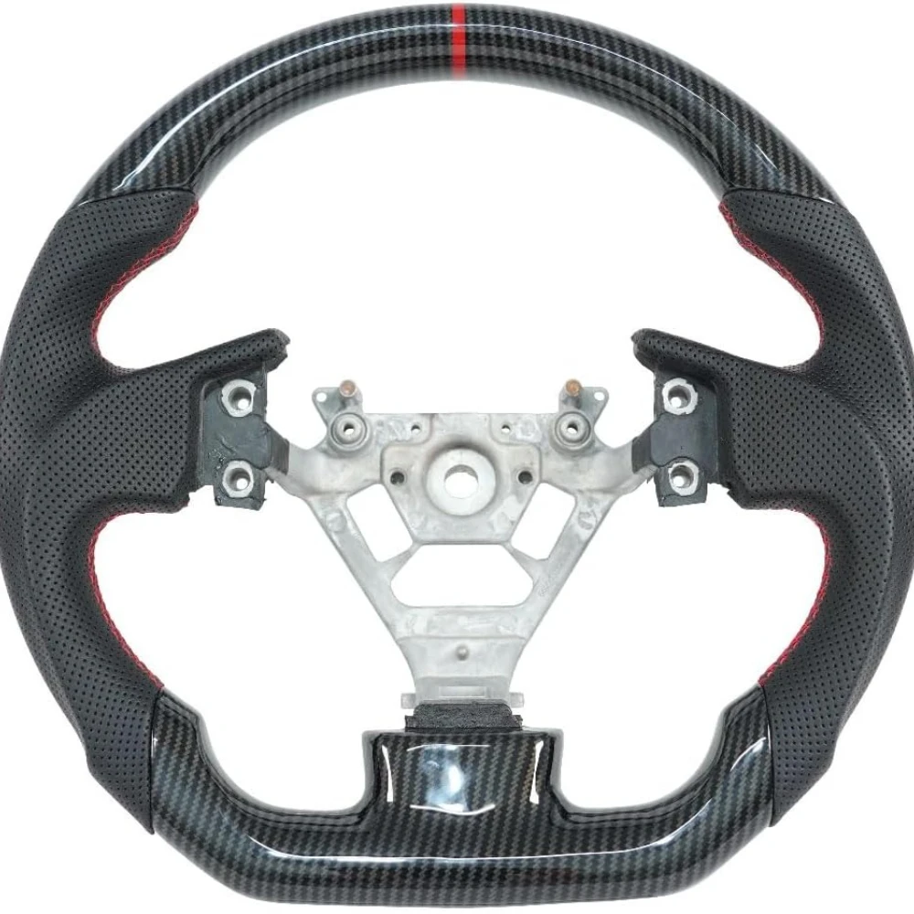 

Руль с гидроиммерсионным покрытием под карбон и красной строчкой для INFINITI G35 2004-2007, аксессуары для тюнинга автомобиля