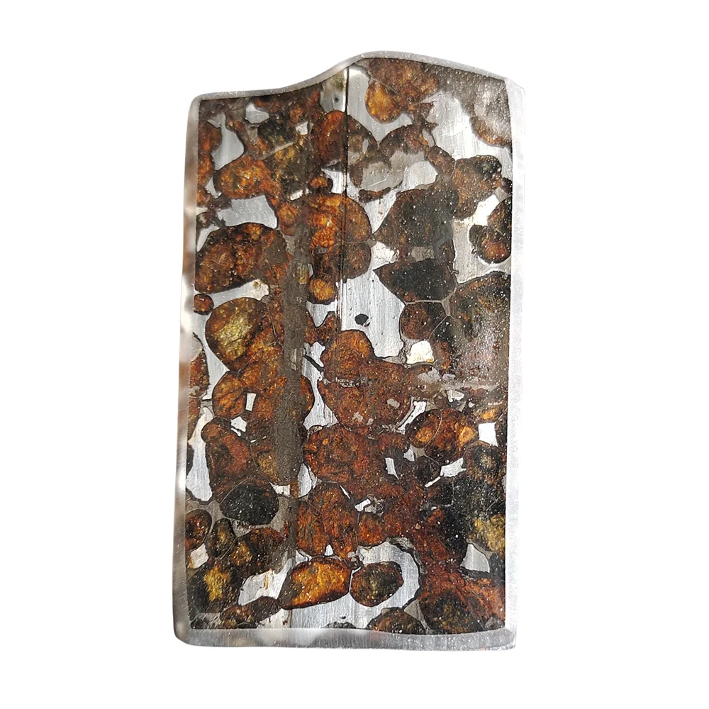 

24.4g Sericho Pallastie meteorite slices Natural meteorite material Olivine meteorite specimen from Kenya - QA401