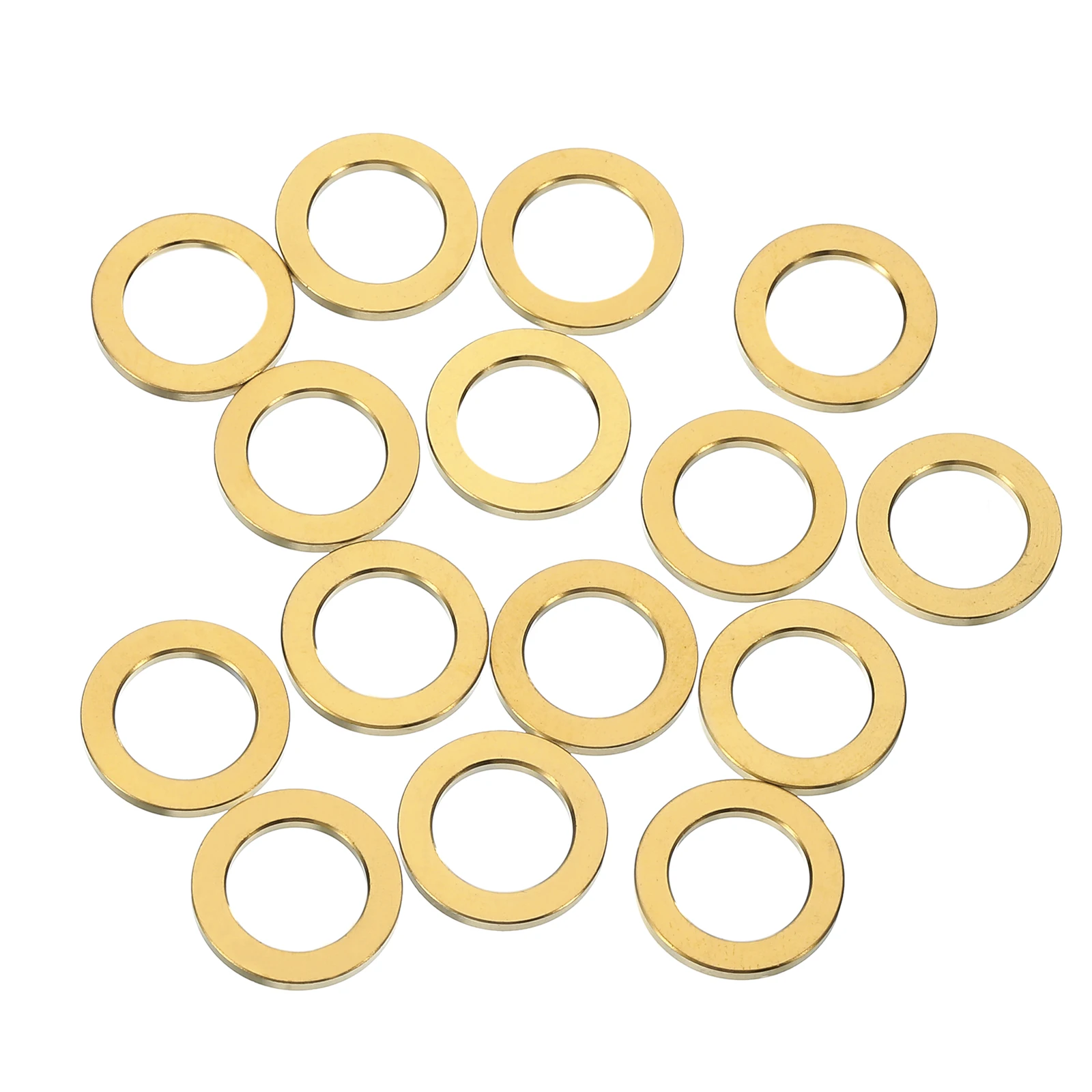 Uxcell 5/10/15pcs Gold Titanium Flat Washer M4 M10 1mm/2mm Thickness Metric Flat Washer Fasteners kit Washers Rings