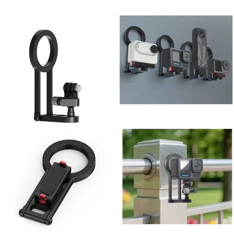 

Держатель экшн-камеры для Gopro13/Insta360, складной кронштейн для палки для селфи, магнитное основание, быстросъемный светильник для заполнения зеркала телефона