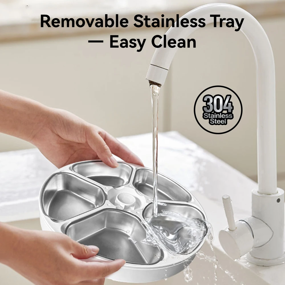 وعاء تغذية الطعام الرطب للقطط الذكية للتبريد والتحتر النشط مع كاميرا مراقبة التفاعل الصوتي للتحكم عن بعد في التطبيقات