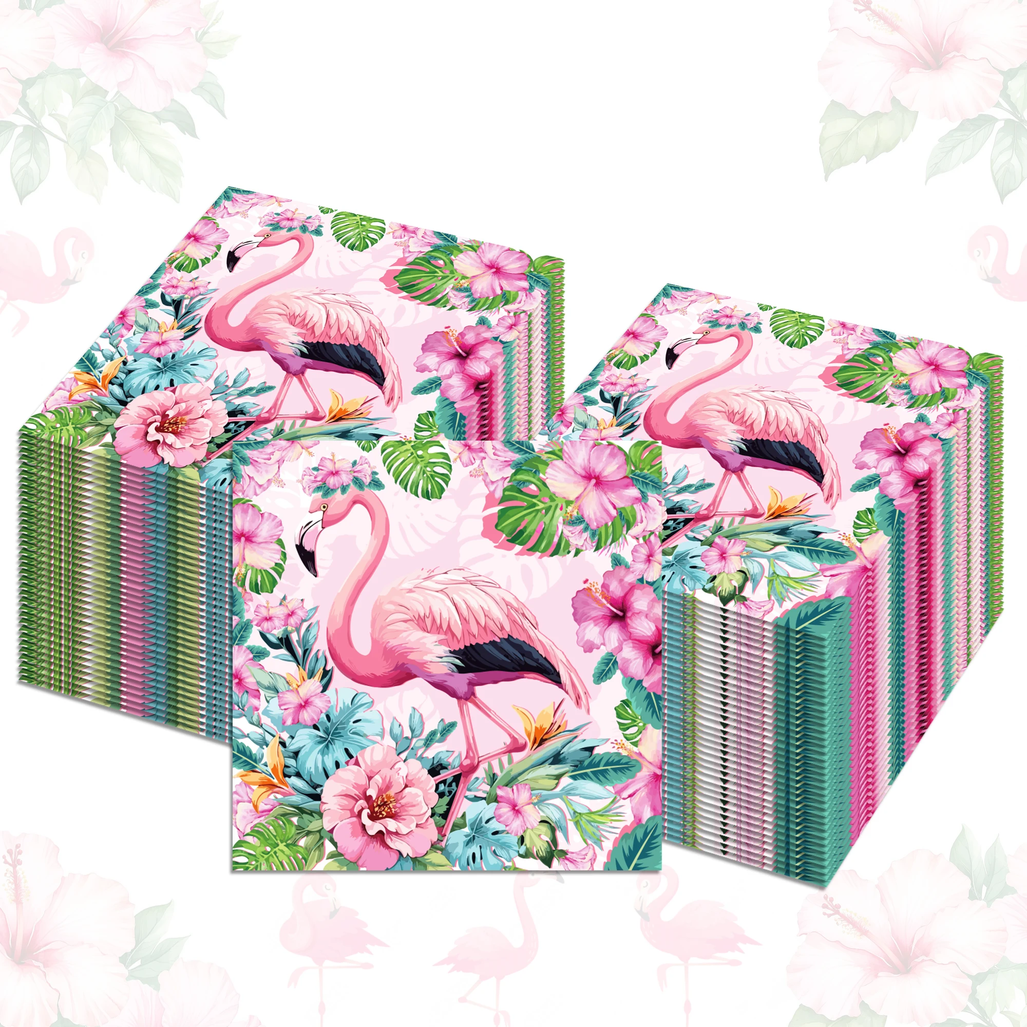 20/40/60/80 Stück Hawaii Flamingo Einweg-Servietten, Geburtstags- und Hochzeitsdekoration, Papier-Dekoservietten für Partyzubehör