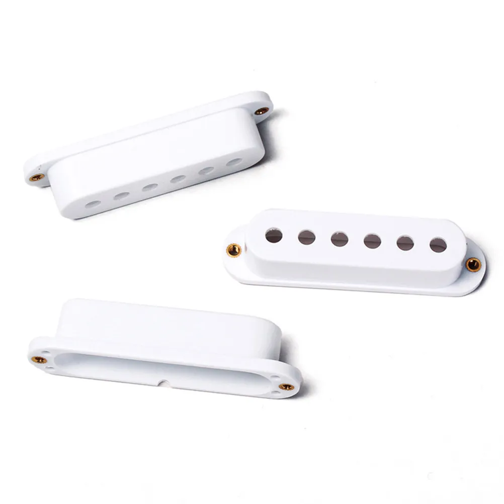 

3Pcs Guitar Pickup Covers St Electric Guitar Single Coil Replacement Cover Set for Broken Or Old Parts White Gb225