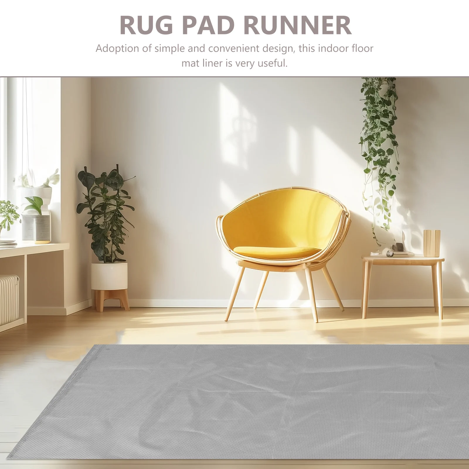 

2Pcs Anti-Skid Floor Mat Liner Premium Non-Slip Fabric Reusable Household Rug Pad for Hardwood Ceramic Tiles Stairs Steps Sofa