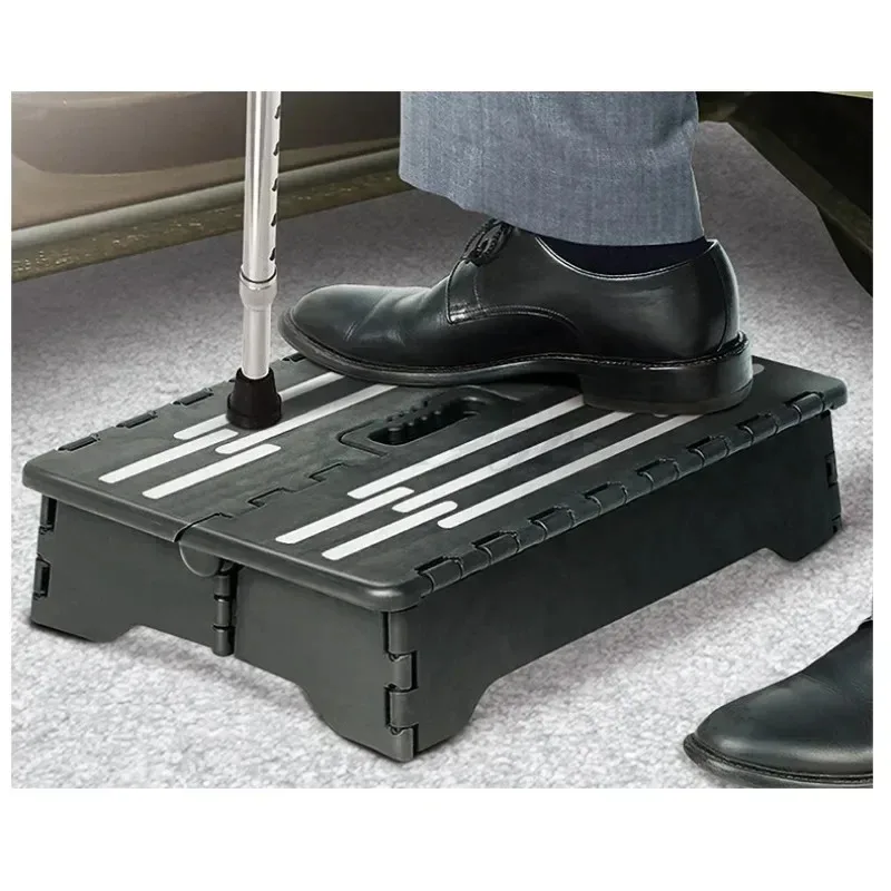 

Home Anti Slip Folding Stool Elderly Assistive Half Step Ladder Portable PP Plastic Folding Chair