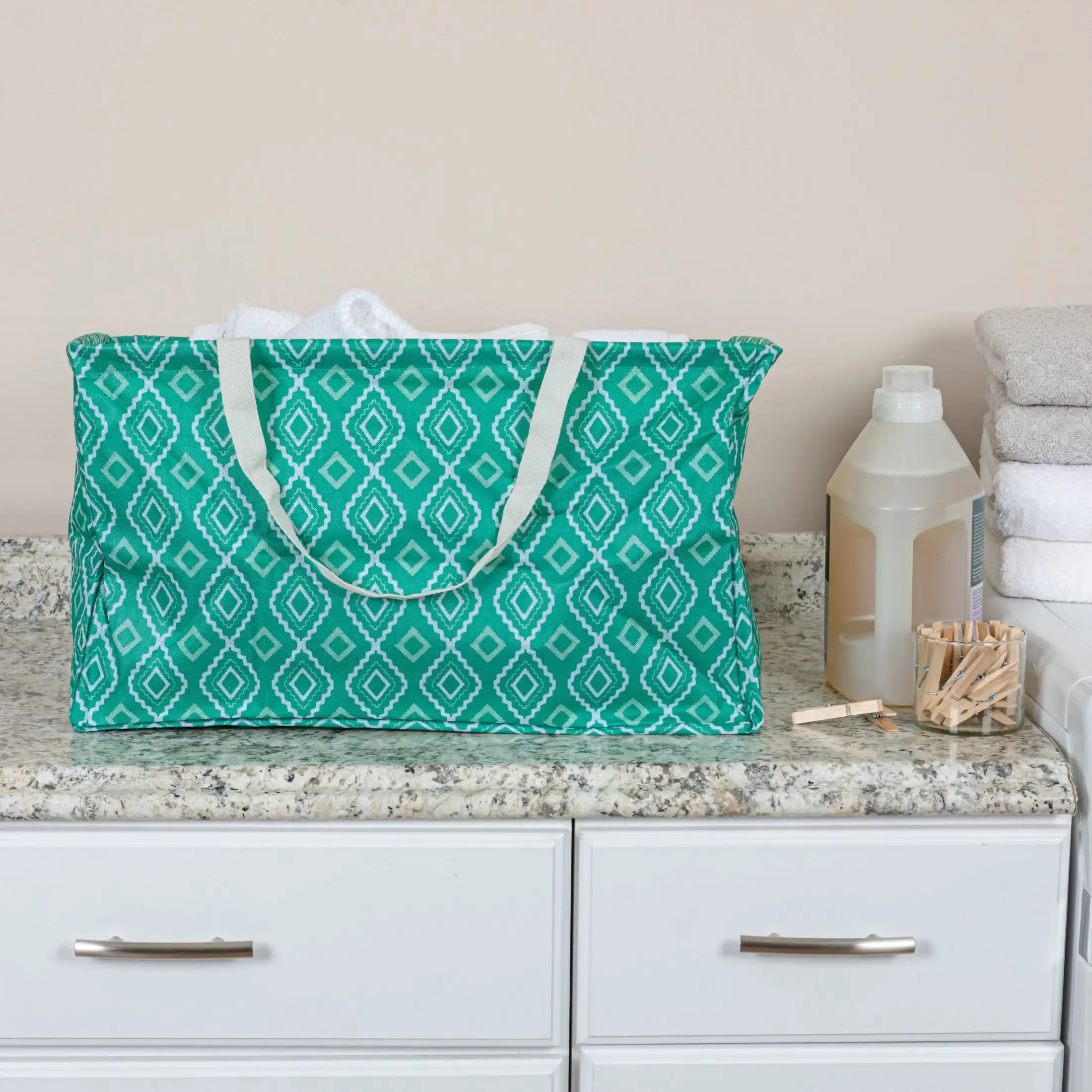 Teal Diamond Krush Container All-Purpose Utility Tote