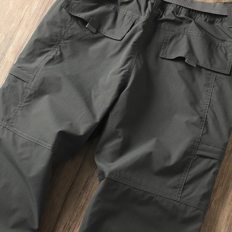 Outdoor Workwear Pants Men's Loose Fleece Lined Thick Soft Hiking Pants Windproof Waterproof Polyester Fiber Straight Leg