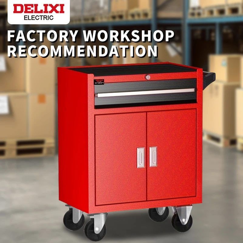 

AIRAJ Tool Cart Tool Cabinet Single Drawer Double Door Toolbox Handcart Tool Cart Auto Repair Tool Cabinet