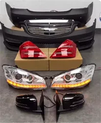 Front Rear Bumper surround Body kit for Mercedes Benz S-Class W221 modified to S65 amg Headlight taillight Tail throat