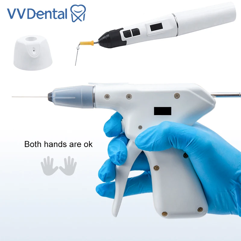VVDental Dentist Obturation Endo System/Warm Gutta-Percha Obturation Gun OLED LCD Display 3PCS Heating Tip Endodontic