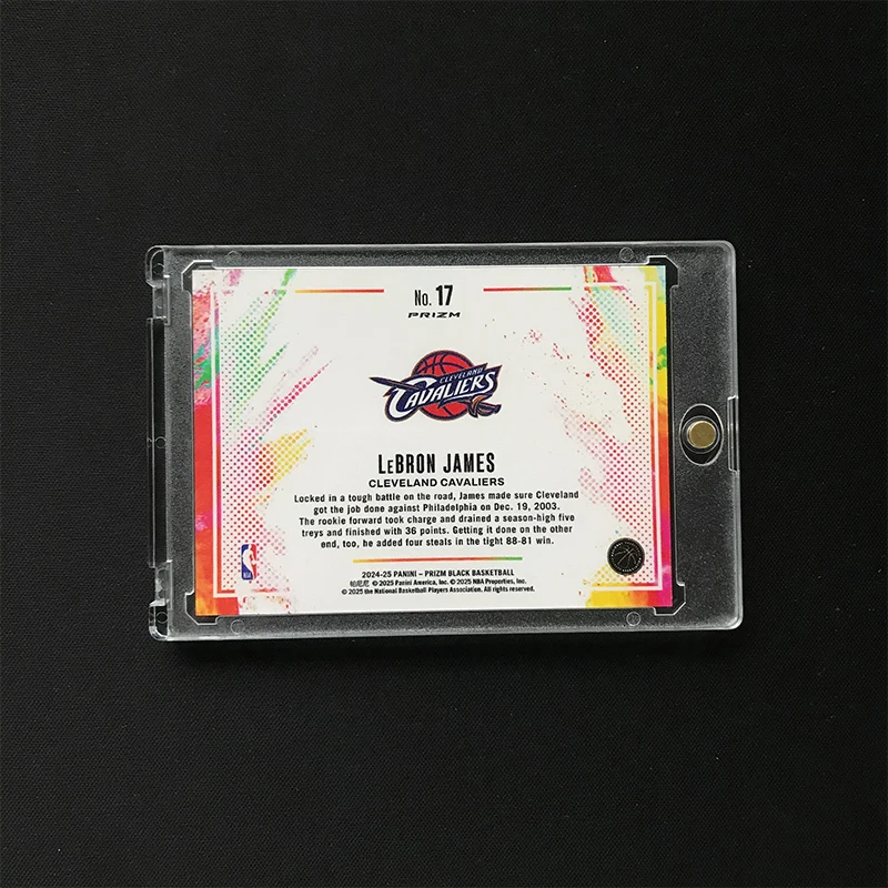 2025 بانيني بريزم لتقوم بها بنفسك بلاك ليبرون جيمس جيمس كافالييرز نسبة كبيرة سبلاش متر بطاقة طبق الاصل مجموعة بطاقات محلية الصنع #6