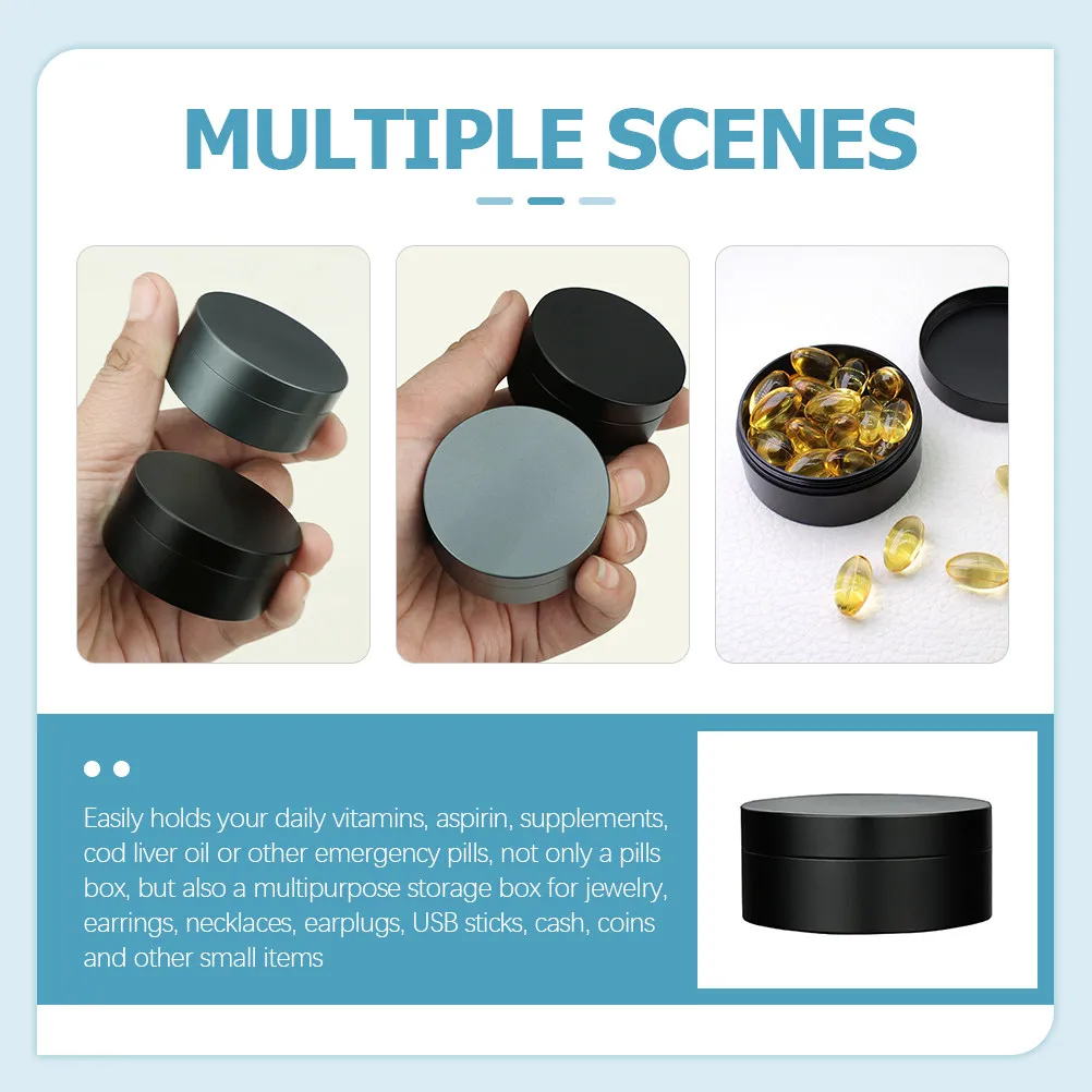 Portable Travel Pills Box Premium Medicine Container Multipurpose Organizer for Medicine Supplements Jewelry Coins Dustproof