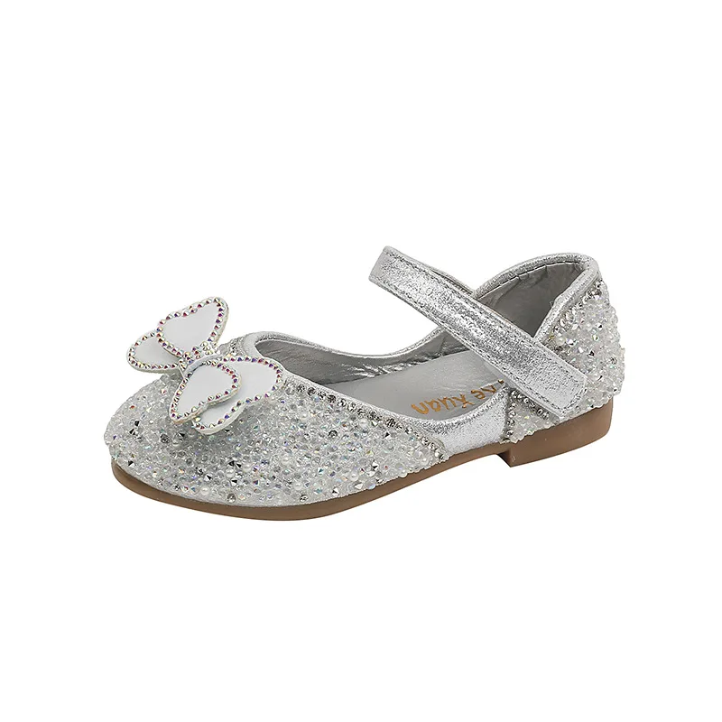 Ainyfu Kinder Lederschuhe Herbst Mädchen Strass Bogen Prinzessin Schuhe Kinder Glitzer Hochzeits feier Schuhe j56