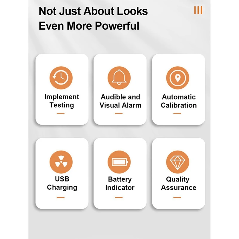 เครื่องตรวจจับก๊าซคาร์บอนไดออกไซด์แบบพกพา3-in-1เครื่องตรวจจับคุณภาพอากาศ ABS สีขาวสำหรับห้องเพาะปลูกสำนักงาน1ชิ้น