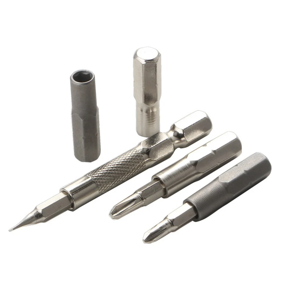 4mm Socket Driver Adapter Bit Holder Approx. 25mm 50mm 1 4 Hex Adapter Short 25mm Version Extended 50mm Version