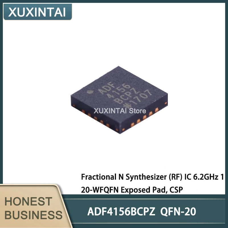 10Pcs/Lot  New Original  ADF4156BCPZ ADF4156  Fractional N Synthesizer (RF) IC 6.2GHz 1 20-WFQFN Exposed Pad, CSP