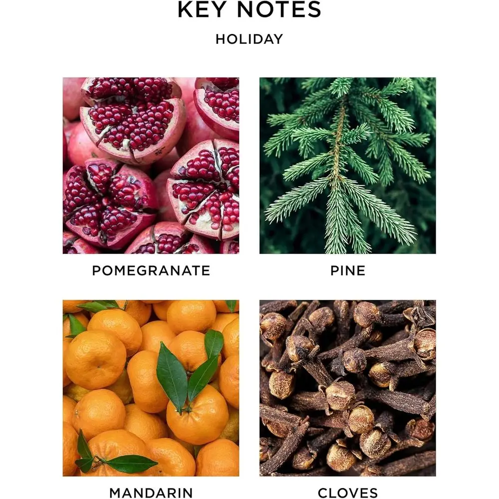 Vela navideña Tri-Scent, 21,2 oz, 100 horas de combustión, vidrio reutilizable