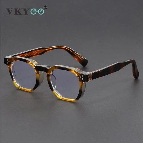 Imagen 2 del producto VICKY, gafas clásicas geométricas simples de diseño Retro para hombre, gafas antiluz azul, gafas de lectura para mujer, prescripción personalizable