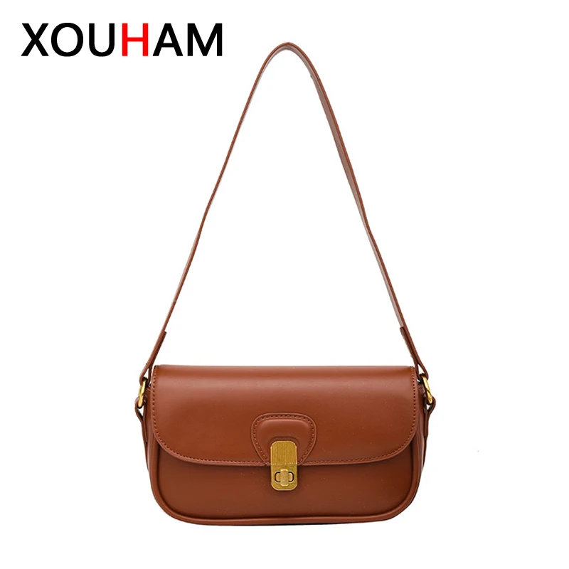 Xouham Vrouwen Schoudertassen 5 Kleuren Pu Lederen Crossbody Tas Lente Fashion Design Dames Pendelen Axillaire Zak Vrouw