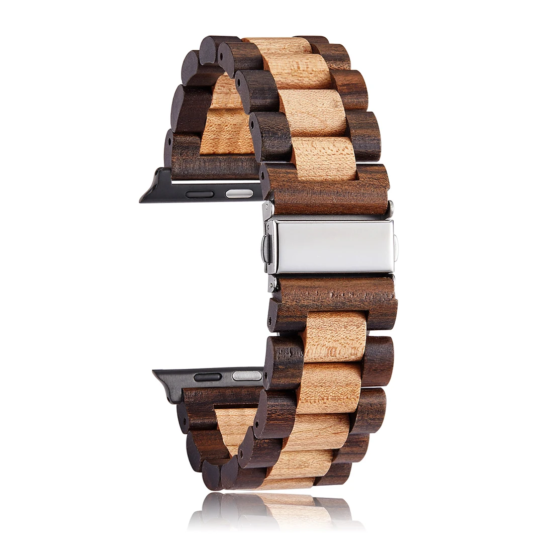 Wooden Watchband 20mm 22mm 24mm Width Watch Band Natural Bamboo Natural Wood Clock Belt Men Wristwatch Strap for iPhone