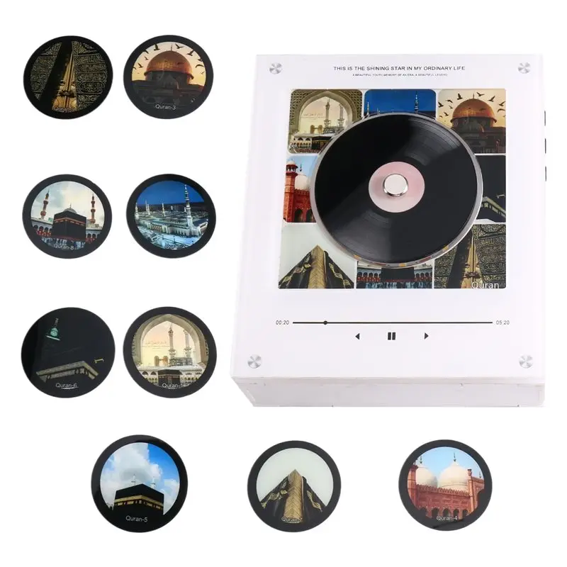 WORTHOWN-Music Fridge Music Player LED Night Light Fridge Magnet Music Fridge Magnet