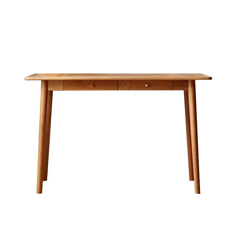 

Nordic all solid wood desk cherry wood home study table simple Japanese computer desk log small apartment writing desk